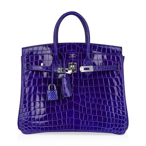 hermes blue birkin handbag|hermes birkin crocodile.